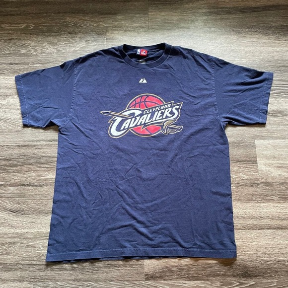 Lebron James Cavs T-Shirt Adult 2XL Cleveland #23 Cavaliers Majestic Blue - Picture 1 of 5